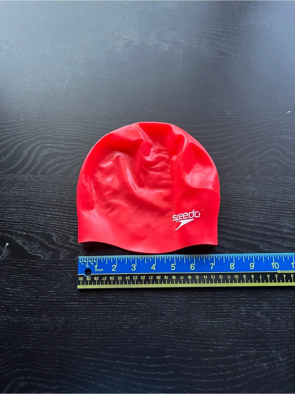 Speedo Red Silicone Swim Cap Unisex Adult Youth One Size Stretch Water Sports